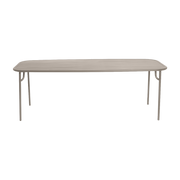 Table repas d'extérieure rectangle à lattes en aluminium dune 220cm Week end - Petite friture