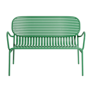 Sofá de jardín 2 plazas de aluminio verde menta Week end - Petite friture