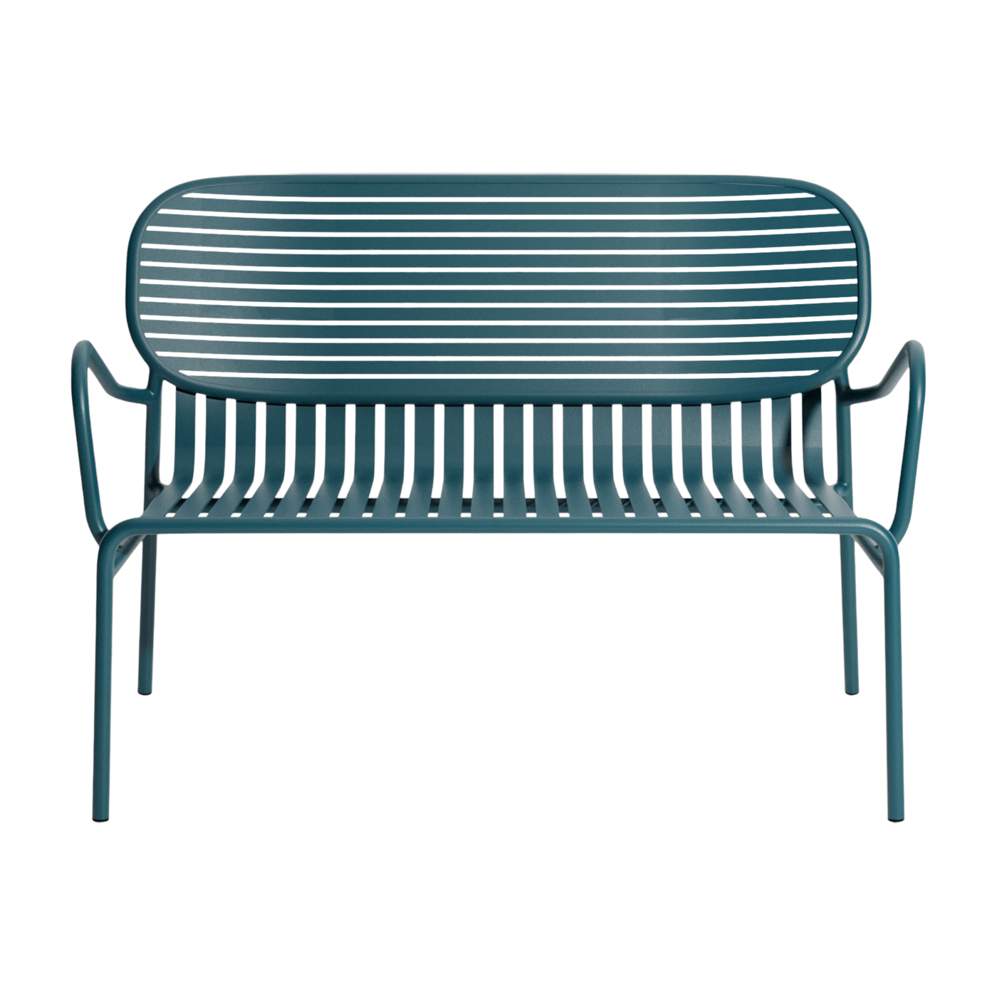 Canapé de jardin en aluminium bleu océan deux places Week end - Petite friture