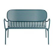 Divano da giardino a due posti in alluminio blu oceano Week end - Petite friture
