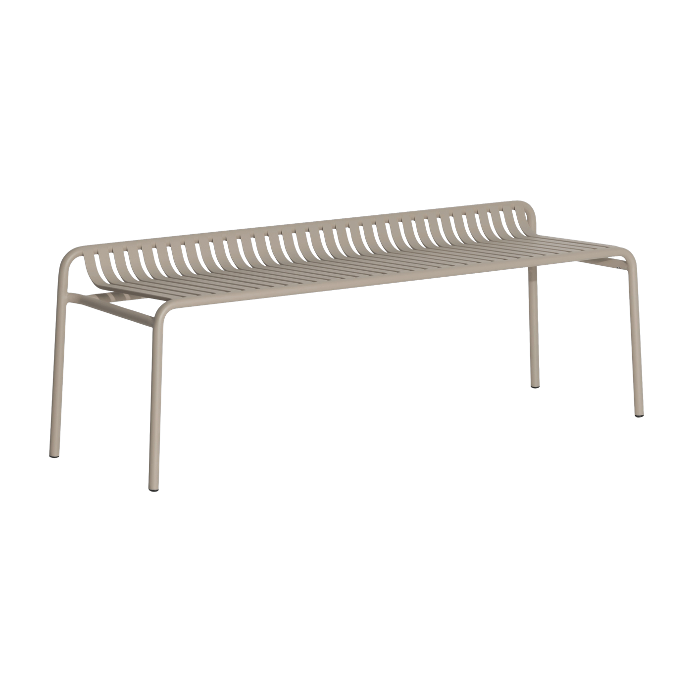 Aluminium backless garden bench dune 156x48cm Week end - Petite friture