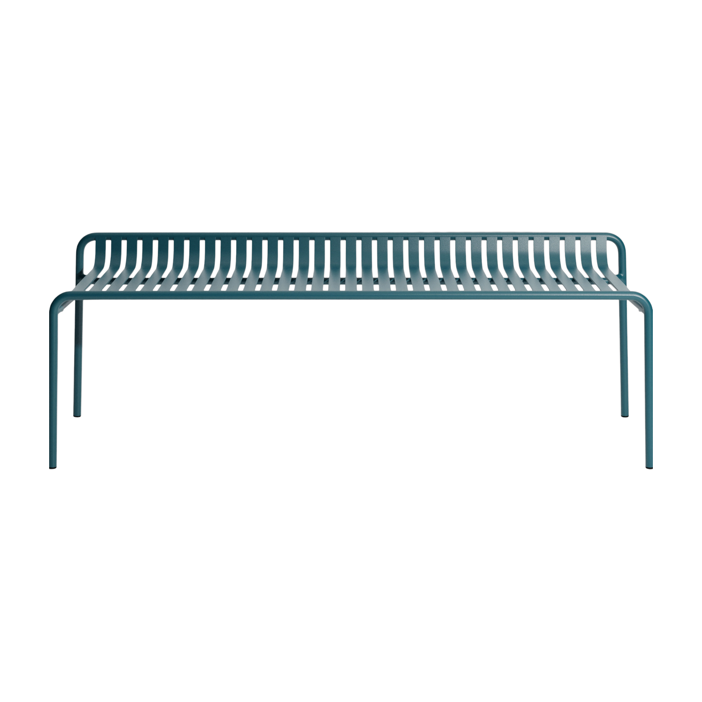 Ocean blue aluminum backless garden bench 156x48cm Week end - Petite friture