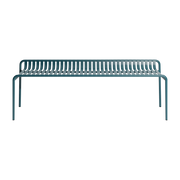 Banc de jardin sans dossier en aluminium bleu océan 156x48cm Week end - Petite friture