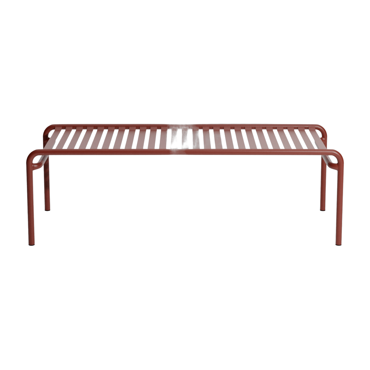 Couchtisch für den Garten aus rotbraunem Aluminium 127x51cm Week end -. Petite friture