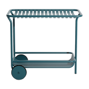 Servierwagen mit Rollen aus Aluminium ozeanblau Week end -. Petite friture
