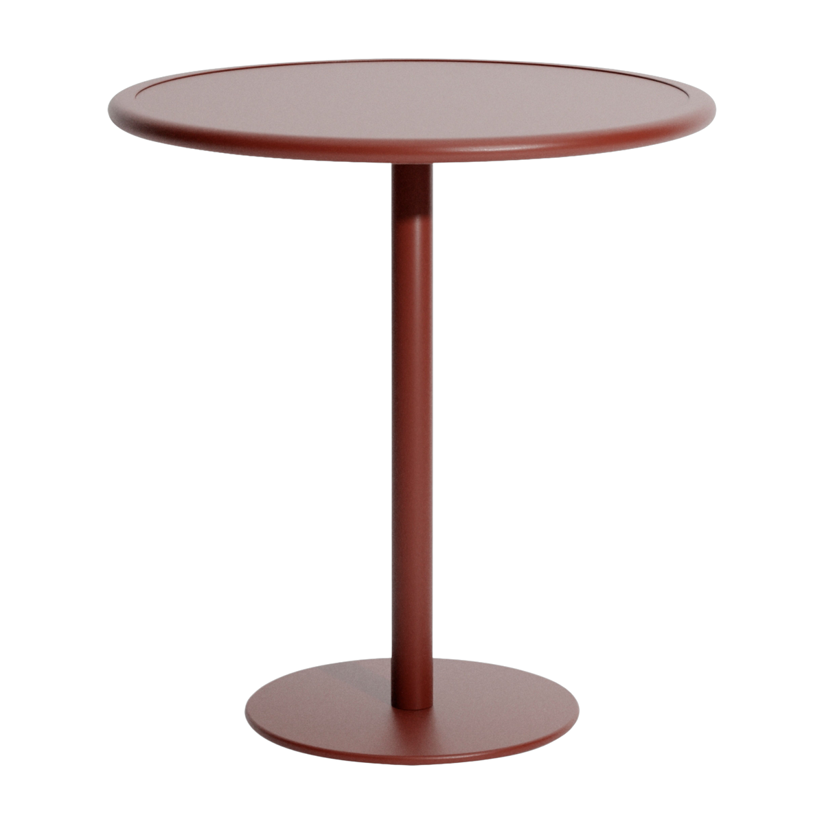 Gartenbistrotisch ronde aus rotbraunem Aluminium 75cm Week end -. Petite friture