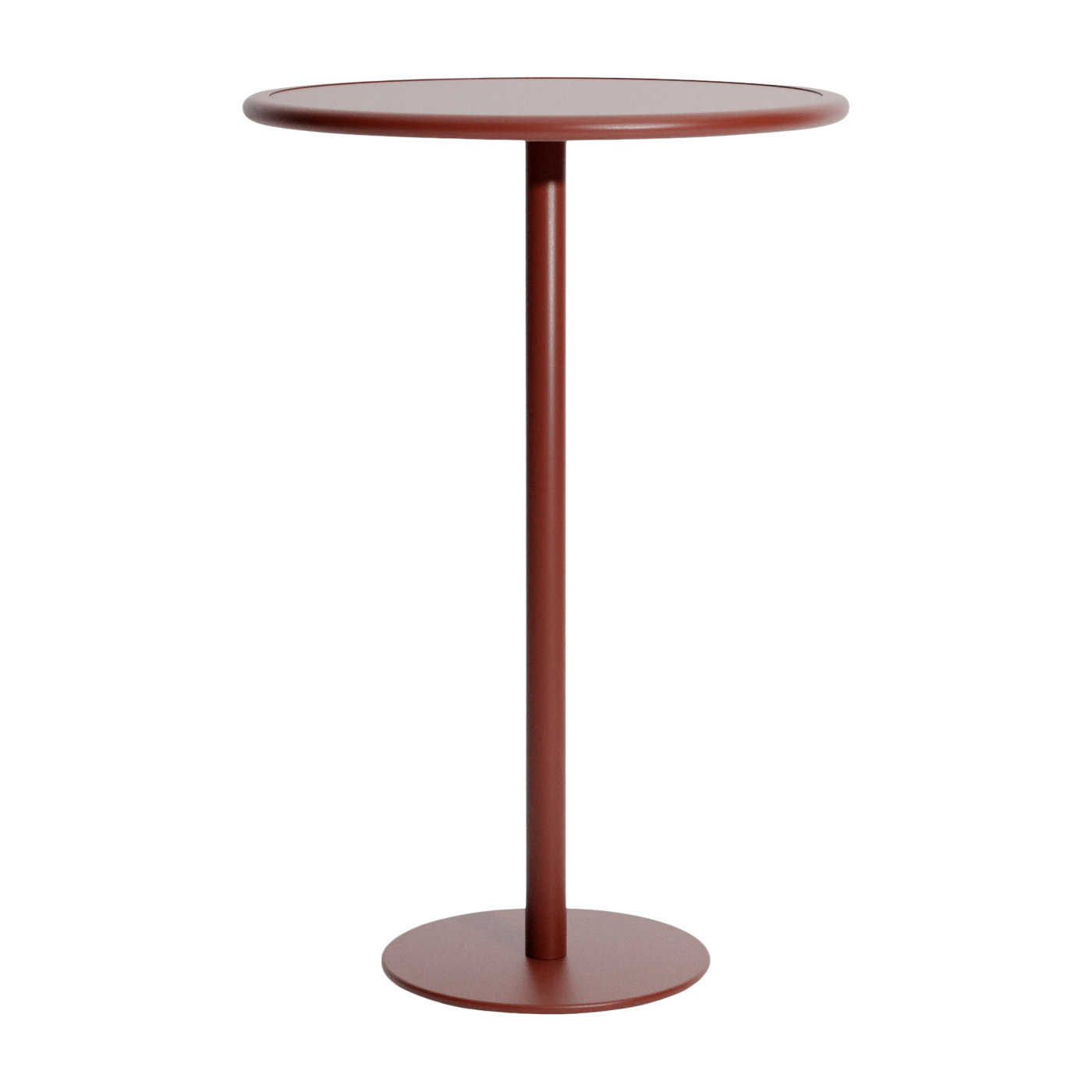 Gartenbistrotisch ronde aus rotbraunem Aluminium 105cm Week end -. Petite friture