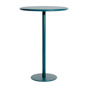 Table de bistrot de jardin ronde en aluminium bleu océan 105cm Week end - Petite friture