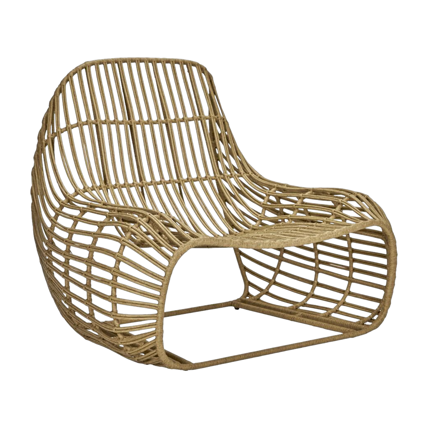 Fauteuil de jardin imitation osier et fer 103x84x85cm Hdrelax - House Doctor