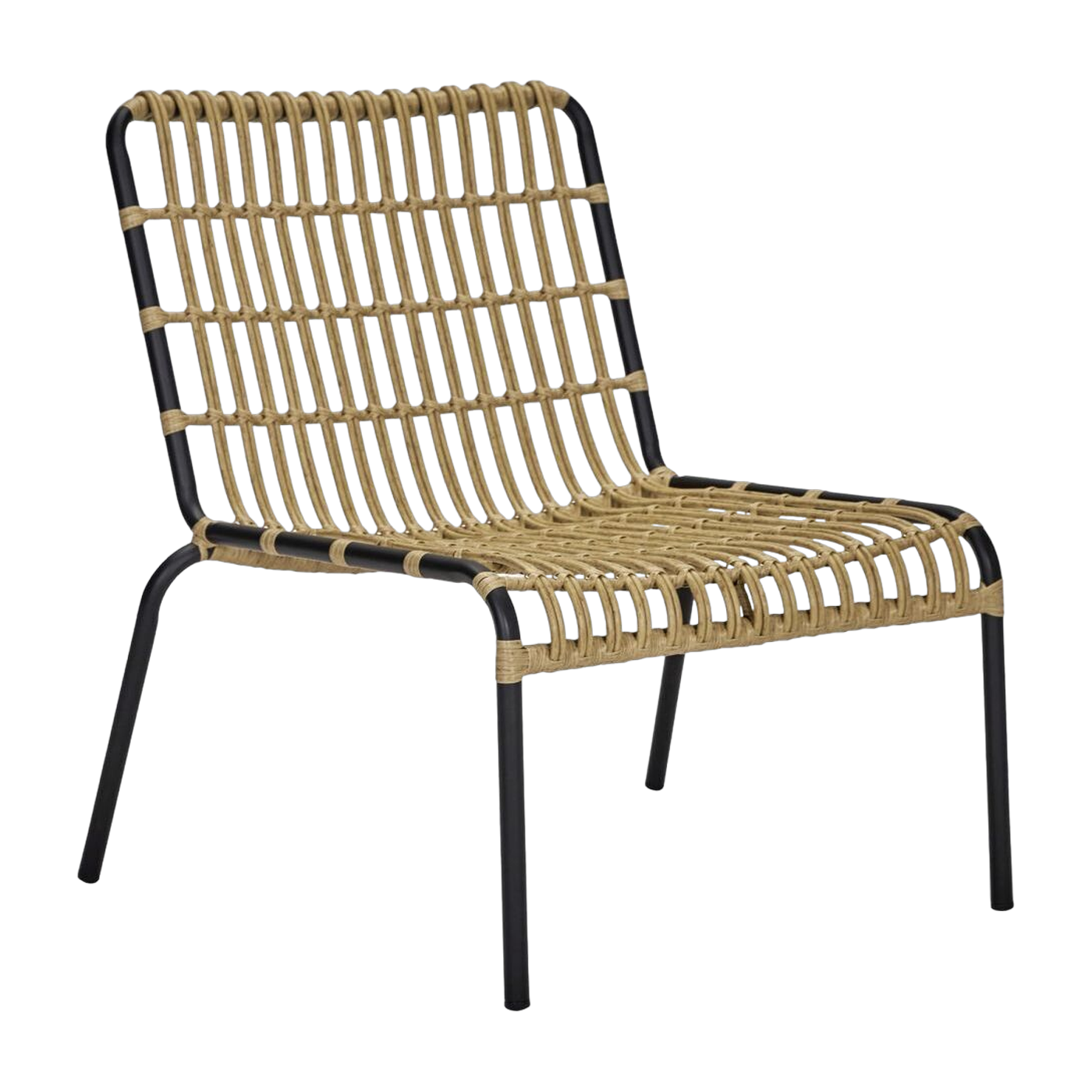 Fauteuil de jardin imitation osier et fer Hdloka - House Doctor