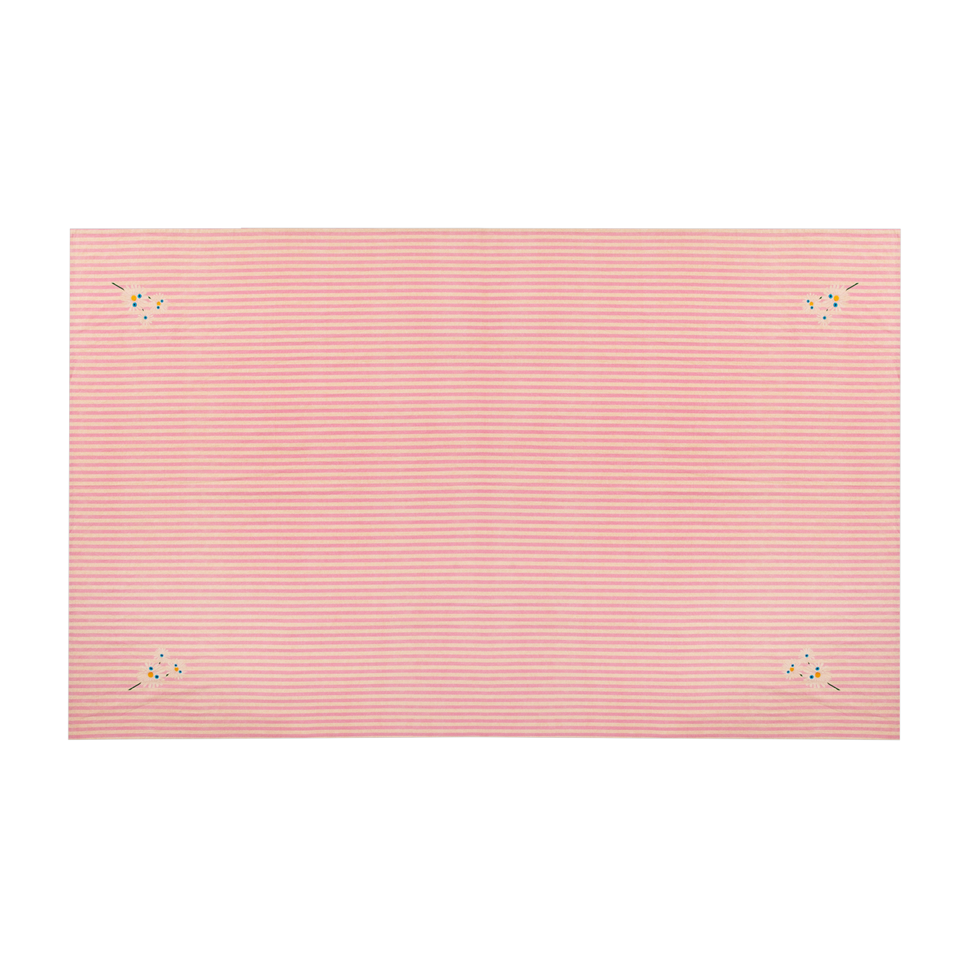 Tischdecke mit Blumenmuster aus rosa Bio-Baumwolle 150x255 cm Trippy Flower -. Anna + Nina