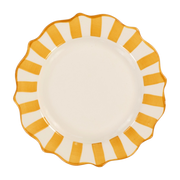 Yellow earthenware breakfast plate 22 cm Scalloped - Anna + Nina