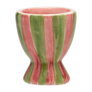 Pink and green earthenware egg cup 5. 4x6. 5 cm Unity - Anna + Nina