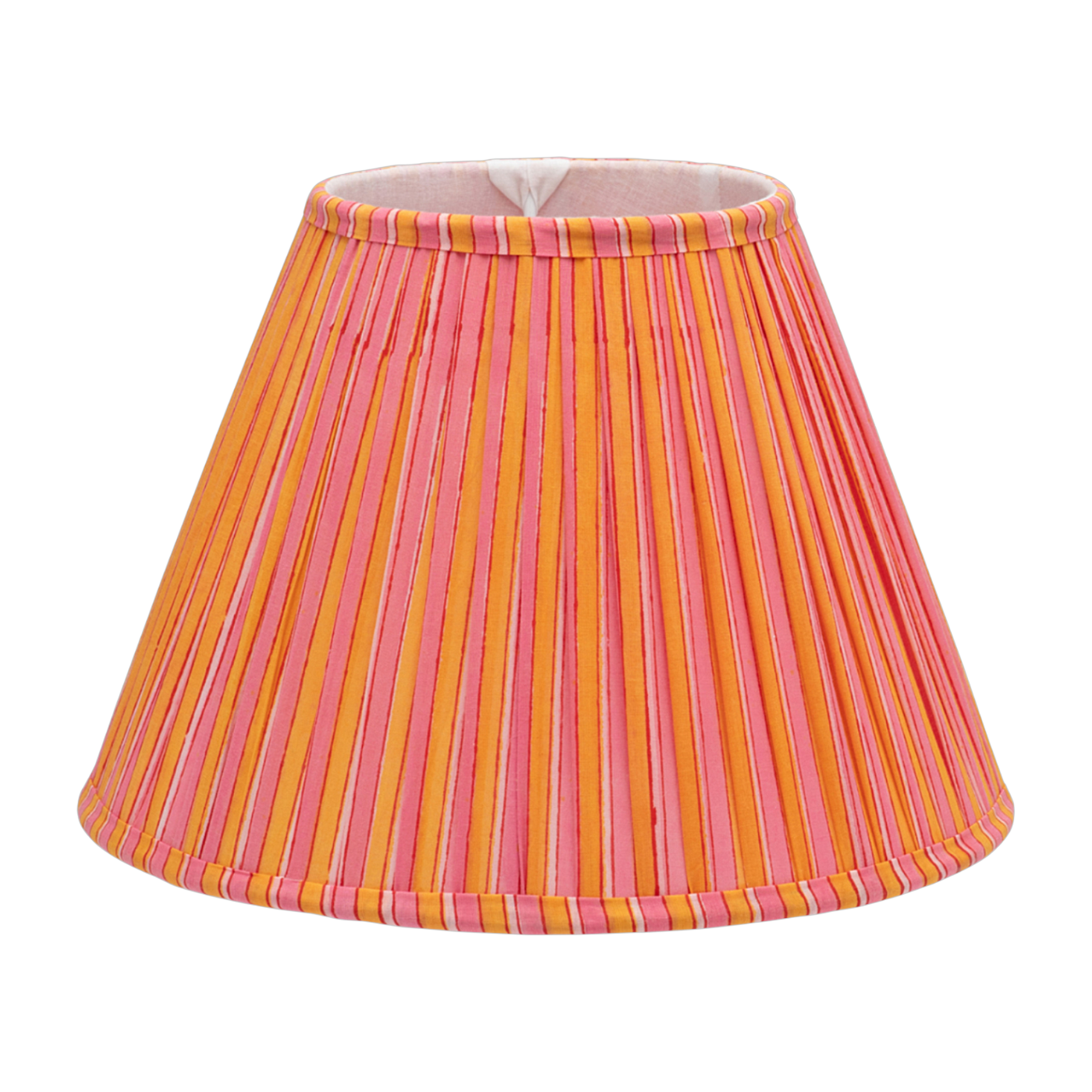 Lampenschirm aus Baumwolle in Rosa und Orange mit Muster 30, 5 cm Sunset -. Anna + Nina