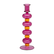 Utopic 25. 2 cm pink and orange glass candleholder - Anna + Nina