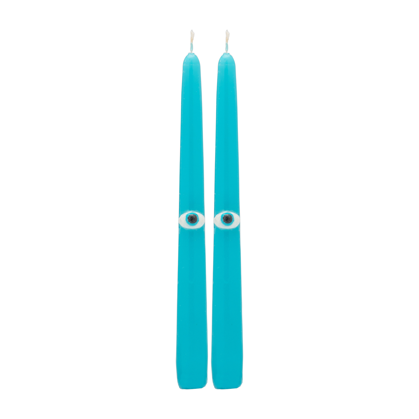 2 Paraffin-Kerzen blau 2, 3 x 24, 9 cm Eye Spy 3D -. Anna + Nina