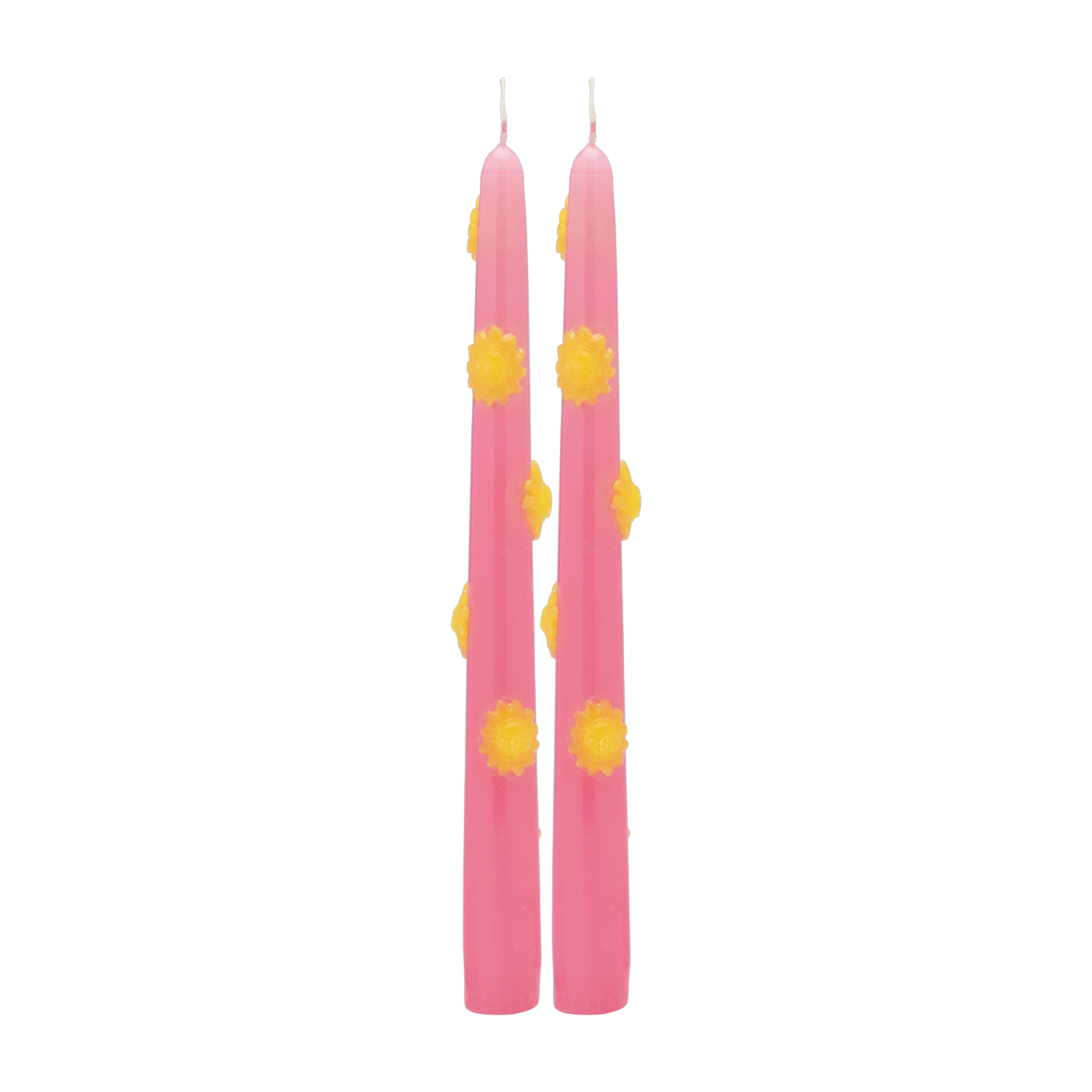 2 Kerzen aus rosa Paraffin 2, 3 x 24, 9 cm Sunshine 3D -. Anna + Nina