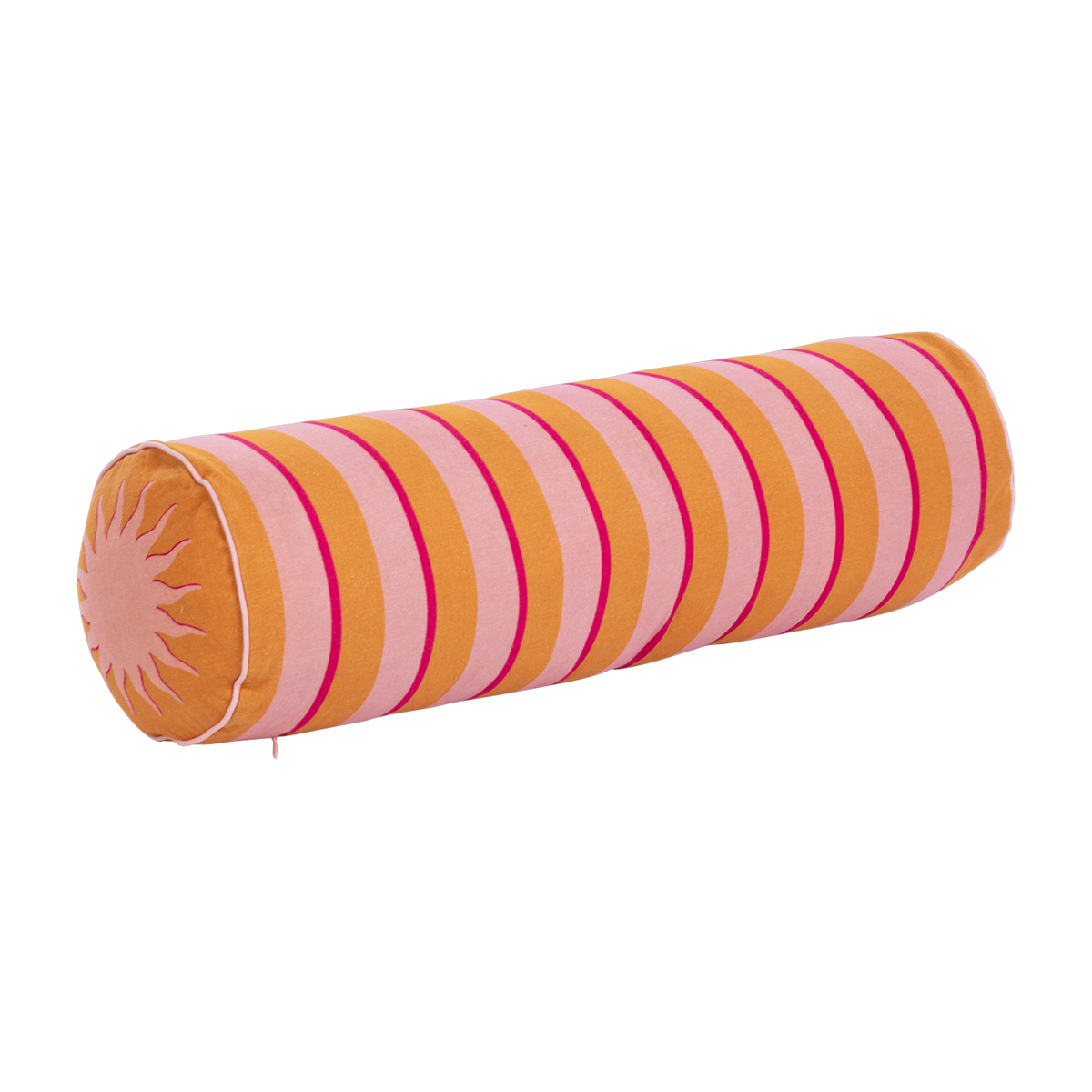Coussin long en coton rose et orange 23x75 cm Sunset - Anna + Nina