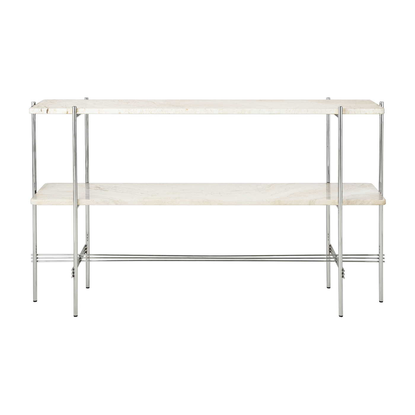Konsole aus Stahl und weißem Travertin 120cm TS -. Gubi