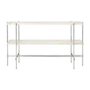 Konsole aus Stahl und weißem Travertin 120cm TS -. Gubi