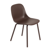 Sedia da giardino in plastica e acciaio rosso marrone 77 cm Fiber - Muuto