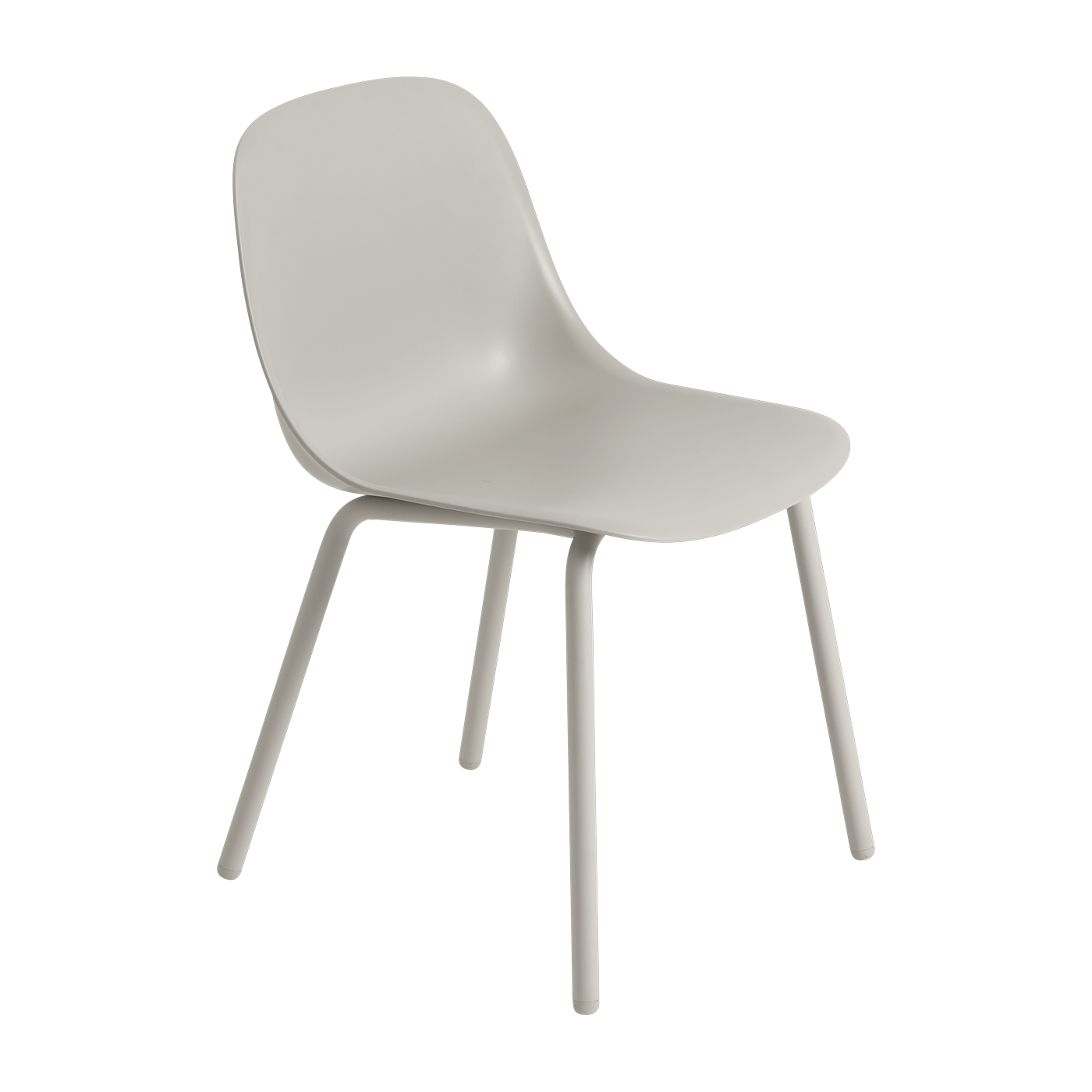 Silla de jardín de plástico y acero gris 77cm Fiber - Muuto