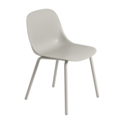 Sedia da giardino grigia in plastica e acciaio 77 cm Fiber - Muuto