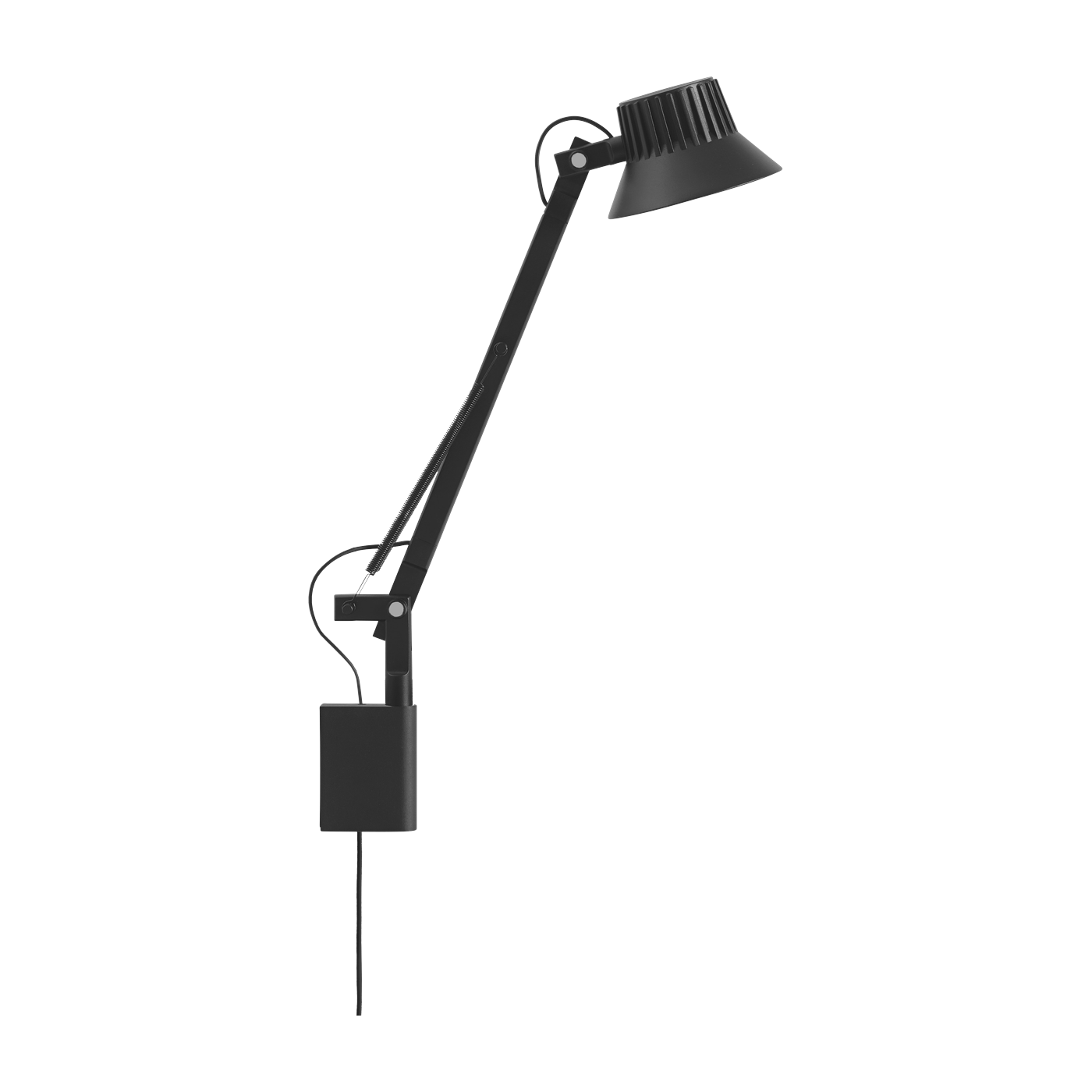 Applique murale en aluminium noir 11,1x34,7cm Dedicate S1 - Muuto