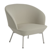 Fauteuil en tissu et structure en acier vidar 146 gris 75,5cm Oslo - Muuto