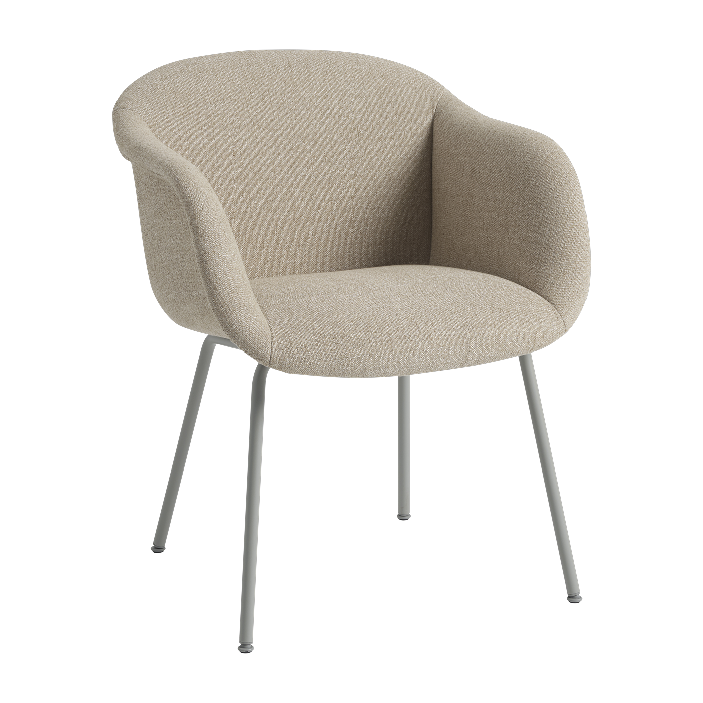 Poltrone con braccioli in tessuto ecriture 240 grigio 77, 5 cm Fiber - Muuto