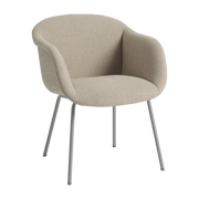 Chairs with fabric armrests ecriture 240 grey 77. 5 cm Fiber - Muuto
