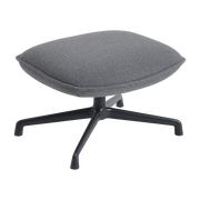 Ottoman mit drehbarem base aus schwarzem Aluminium und anthrazitfarbenem Textil 64x52cm Doze - Muuto