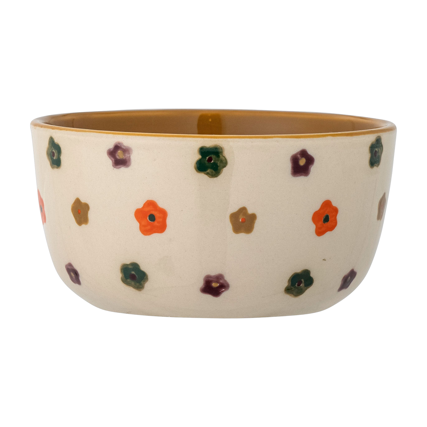 Schüssel aus Steingut mit Blumenmuster beige 12cm Addy -. Bloomingville Mini
