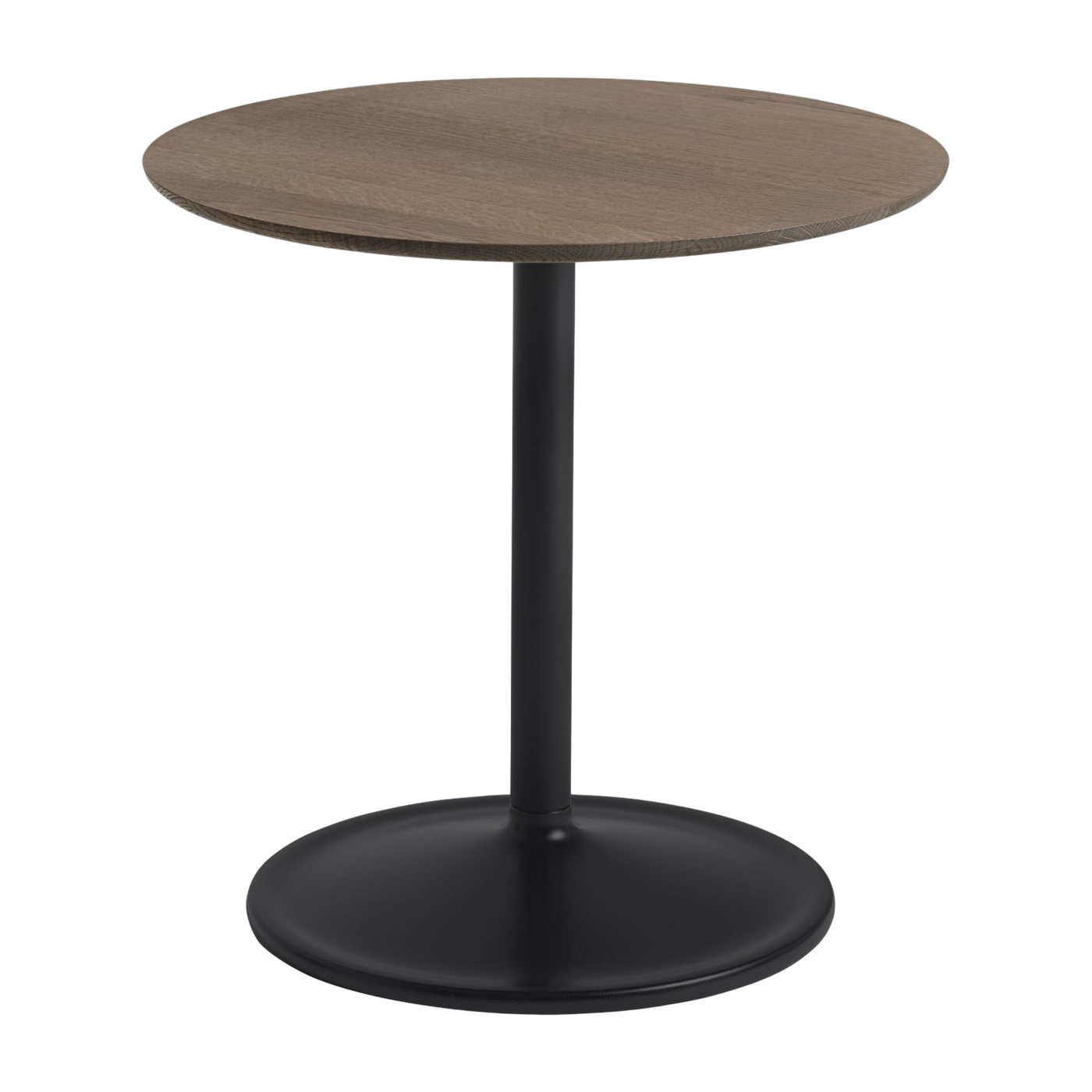 Beistelltisch aus Aluminium und dunkel geölter Eiche 48x48cm Soft -. Muuto