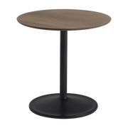 Aluminium and dark oiled oak side table 48x48cm Soft - Muuto