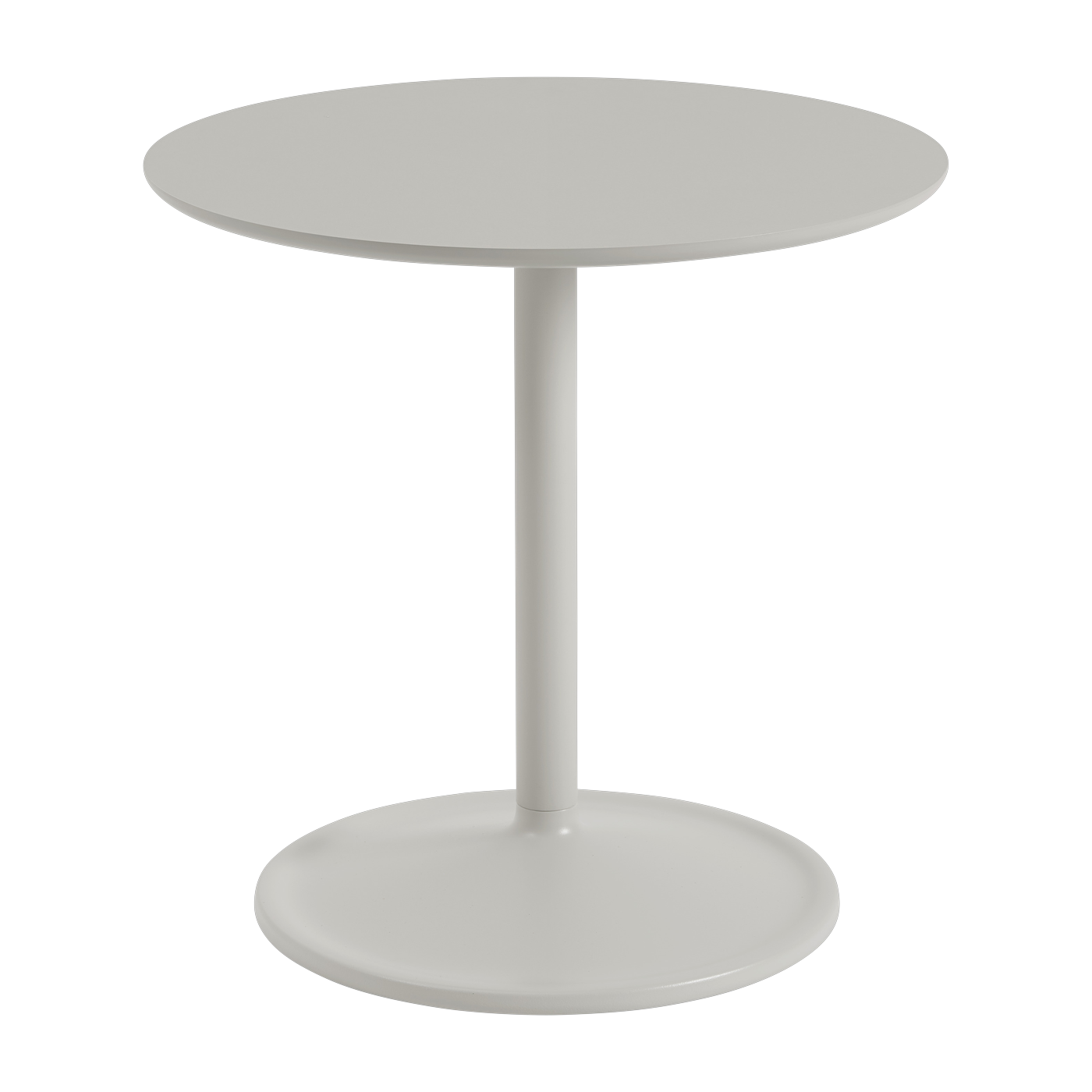 Beistelltisch aus Aluminium und grauem Linoleum 48x48cm Soft - - Muuto