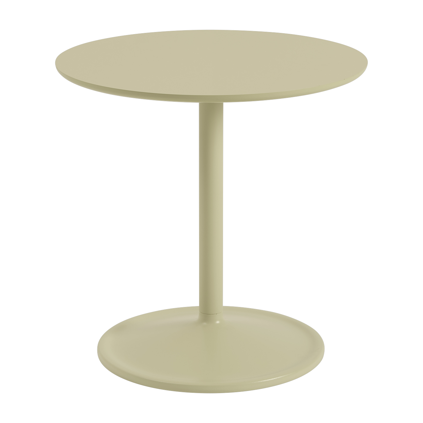 Beistelltisch aus Aluminium und beige-grünem Laminat 48x48cm Soft -. Muuto