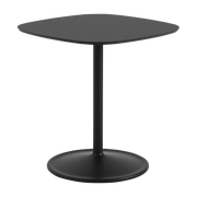 Table à manger en aluminium et nanolaminé noir 70x73cm Soft Café - Muuto