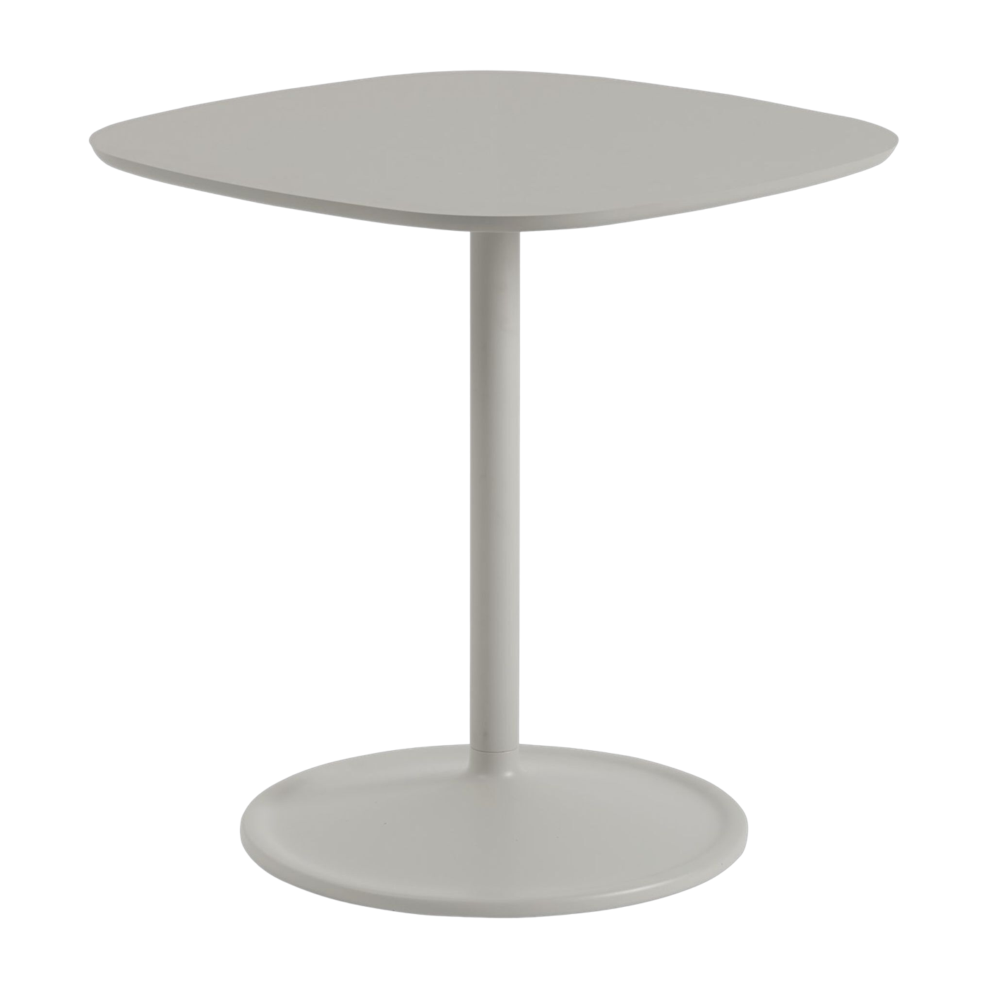 Esstisch aus Aluminium und Linoleum grau 70x73cm Soft Café - - Muuto