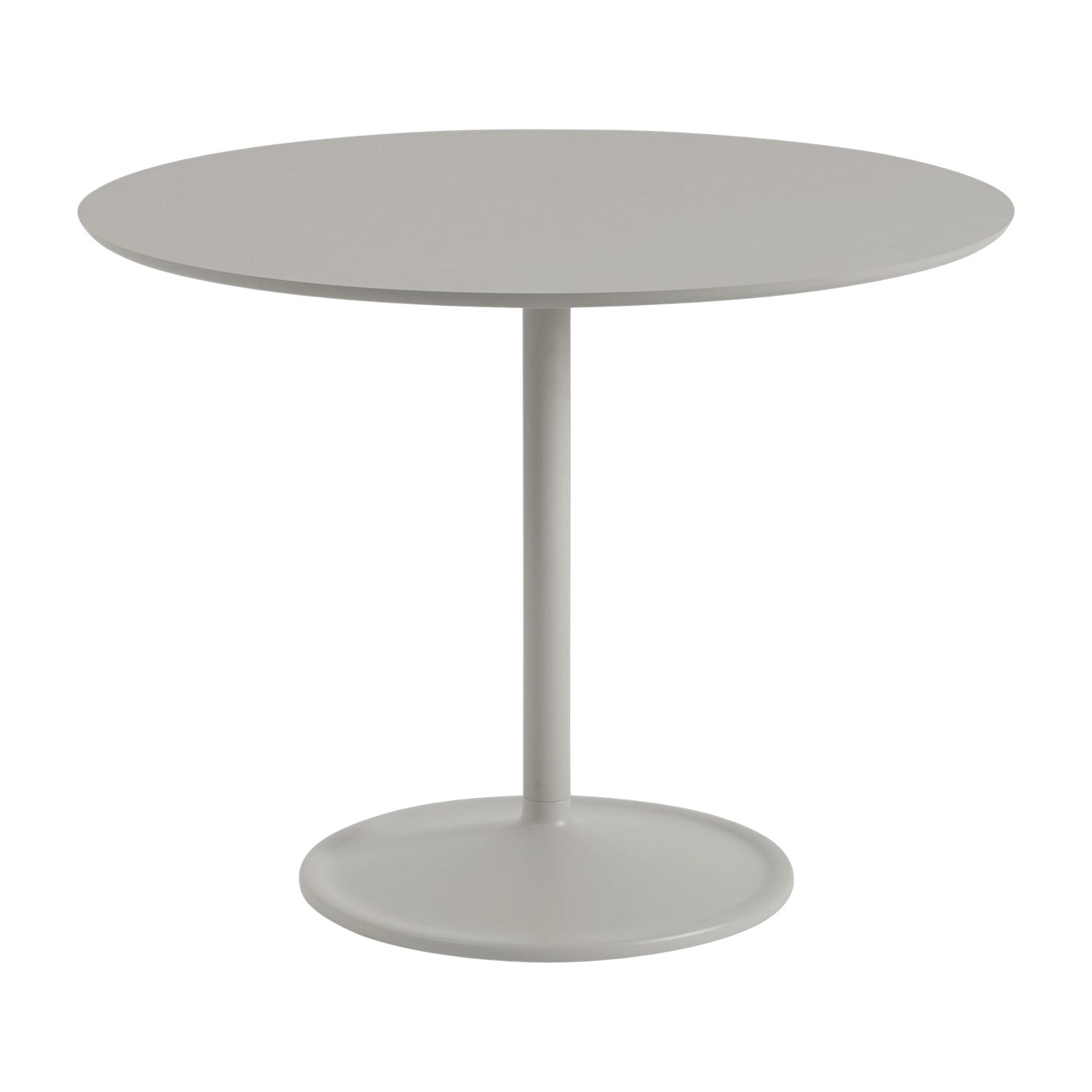 Esstisch aus Aluminium und grauem Laminat 95x73cm Soft - - Muuto