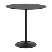 Black aluminum and nanolaminate dining table 95x95cm Soft - Muuto