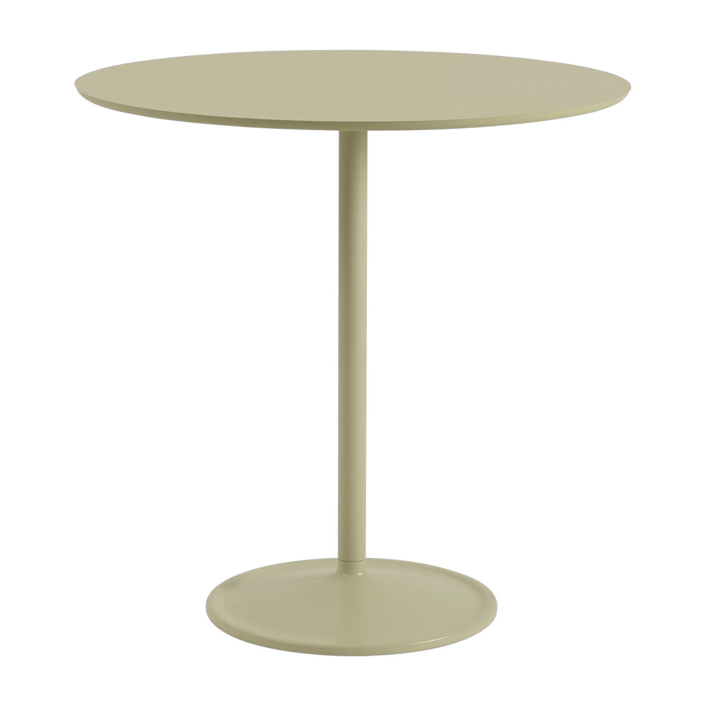 Esstisch aus Aluminium und Laminat beige-grün 95x95cm Soft - -. Muuto