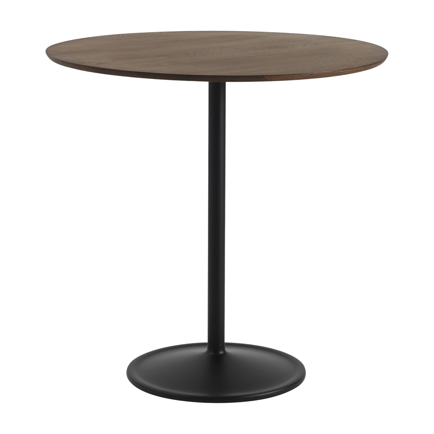 Esstisch aus Aluminium und dunkel geölter Eiche 95x95cm Soft - -. Muuto