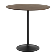 Aluminum and dark oiled oak dining table 95x95cm Soft - Muuto