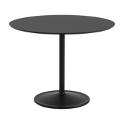 Black aluminum and nanolaminate dining table 95x73cm Soft - Muuto