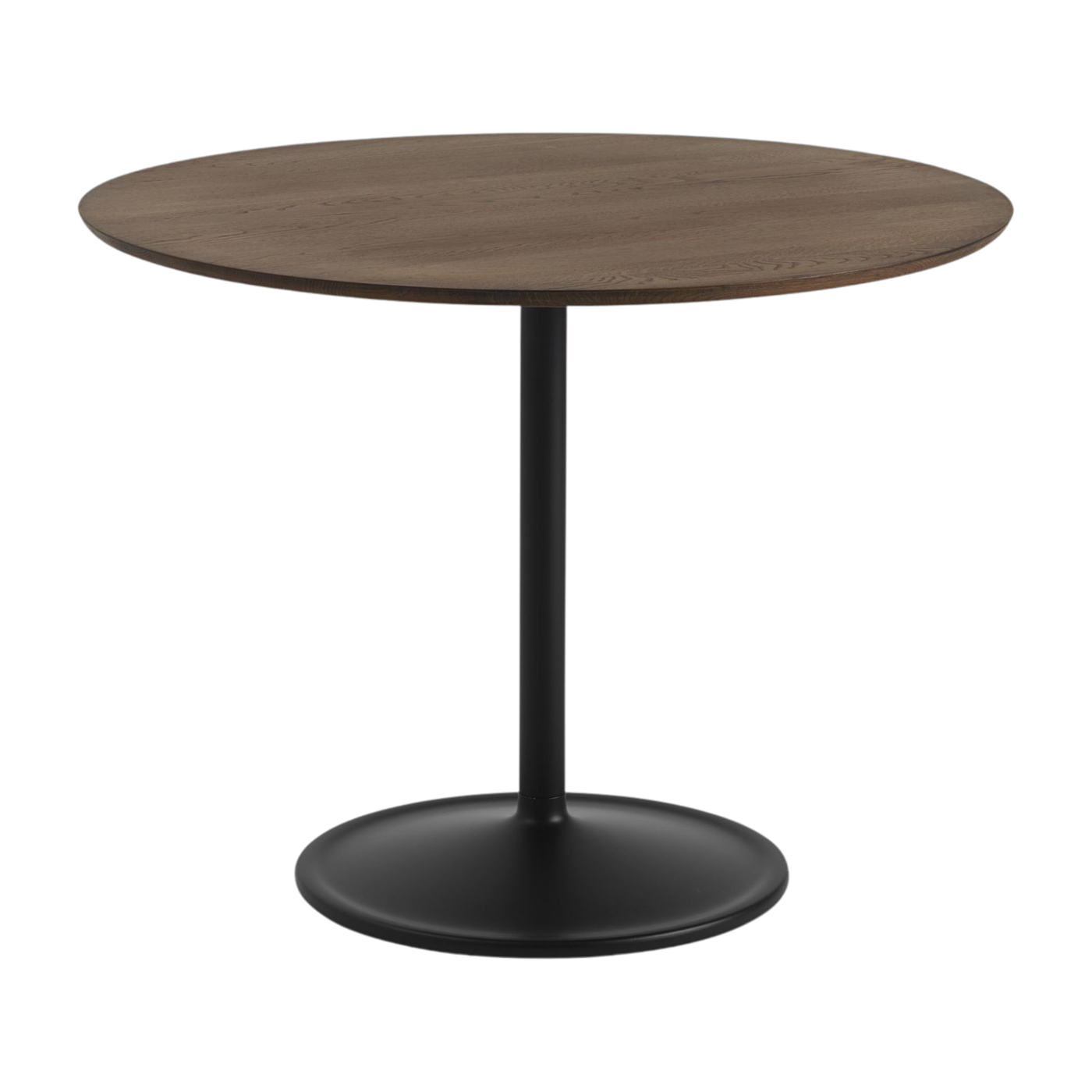 Esstisch aus Aluminium und dunkel geölter Eiche 95x73cm Soft - -. Muuto