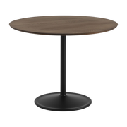 Aluminum and dark oiled oak dining table 95x73cm Soft - Muuto