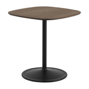 Tavolo da pranzo in alluminio e rovere oliato scuro 70x73cm Soft Café - Muuto