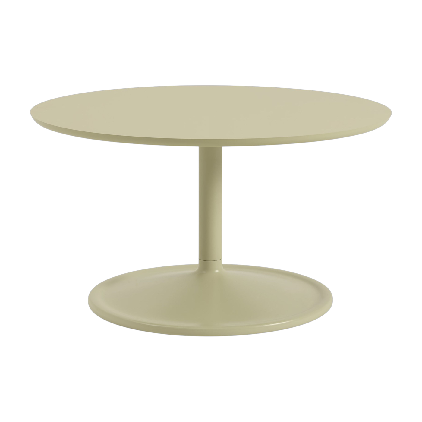 Couchtisch aus Aluminium und beige-grünem Laminat 75x42cm Soft -. Muuto