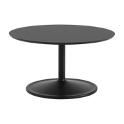 Black aluminum and nanolaminate coffee table 75x42cm Soft - Muuto